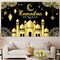 Backdrop Banner Muslim Kareem Background Eid Sign Photo Booth for Home Al Fitr Party Supplies (Black)
